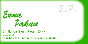 emma pakan business card